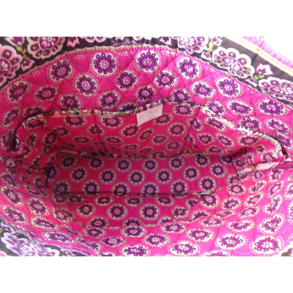 Vera Bradley Tote Bag Wallet Set Very Berry Paisley Plum Pink Excellent